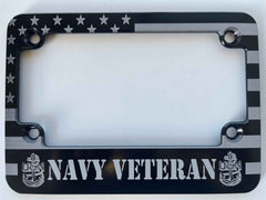 Navy Veteran American Flag Billet Aluminum Motorcycle Frame