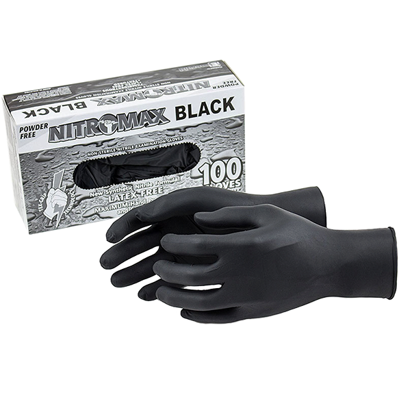 NitroMax Black Nitrile Gloves