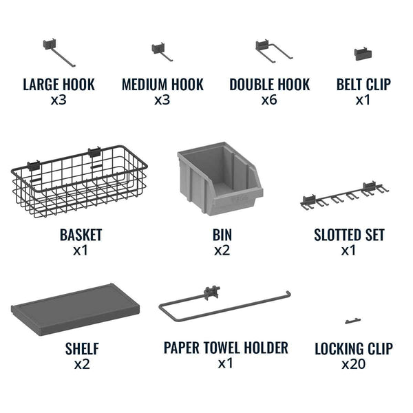 51" x 32" Pegboard |20 Attachments