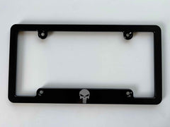 Punisher Laser Engraved Billet Aluminum License Plate Frame
