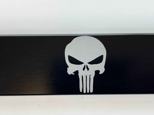 Punisher Laser Engraved Billet Aluminum License Plate Frame