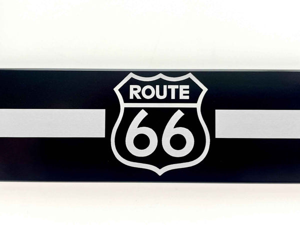 Route 66 American Flag Motorcycle Billet Aluminum License Plate Frame