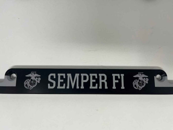 Semper Fi American Flag Billet Aluminum License Plate Frame