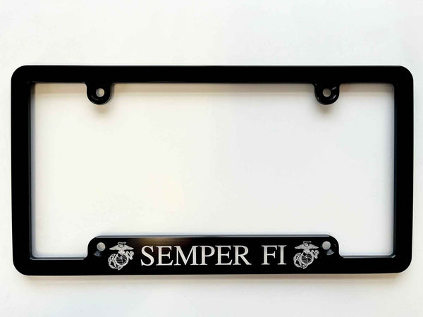Semper Fi Marine Corps Billet Aluminum License Plate Frame