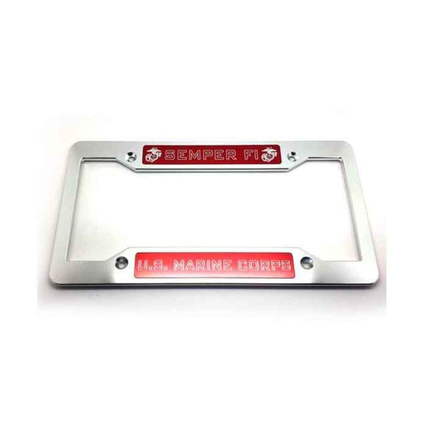 Semper Fi US Marine Corps Billet Aluminum License Plate Frame