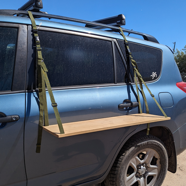 Tire Table Hanging Shelf for Vanlife & Camping
