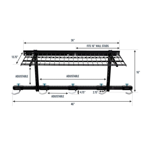 Bike Rack & Shelf | G-Bike Wire Shelf | Holds 5 Bikes