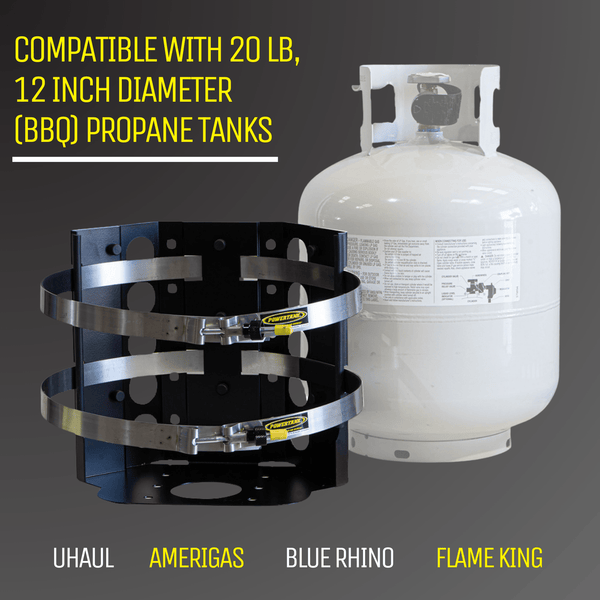 Sumatra MARINE Bracket for 20 lb. Steel BBQ Propane Tank - HitchFire