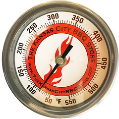 The Kansas City BBQ Store Smoker Thermometer 3" Dial 2.5" Stem
