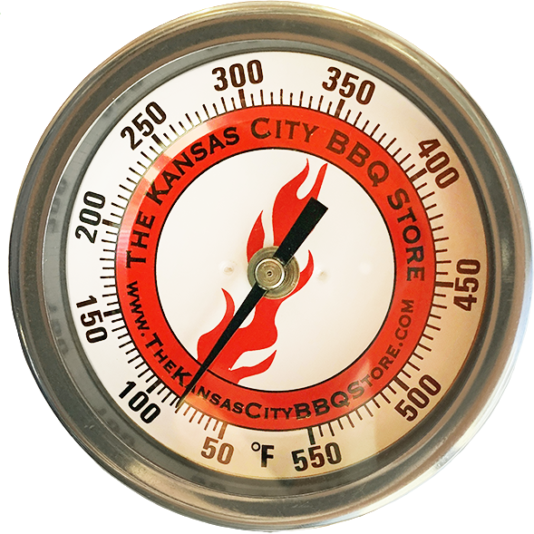 The Kansas City BBQ Store Smoker Thermometer 3" Dial 2.5" Stem