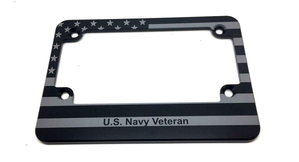 U.S. Navy Veteran American Flag Billet Aluminum Motorcycle Frame