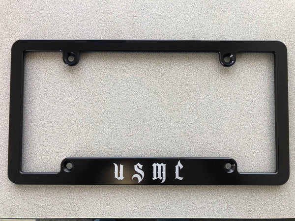 USMC Billet Aluminum License Plate Frame