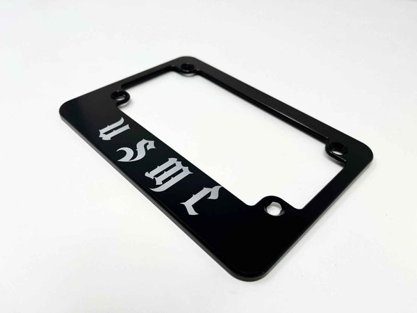 USMC Billet Aluminum Motorcycle License Plate Frame