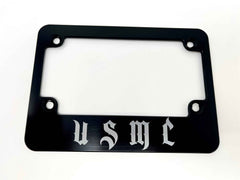 USMC Billet Aluminum Motorcycle License Plate Frame