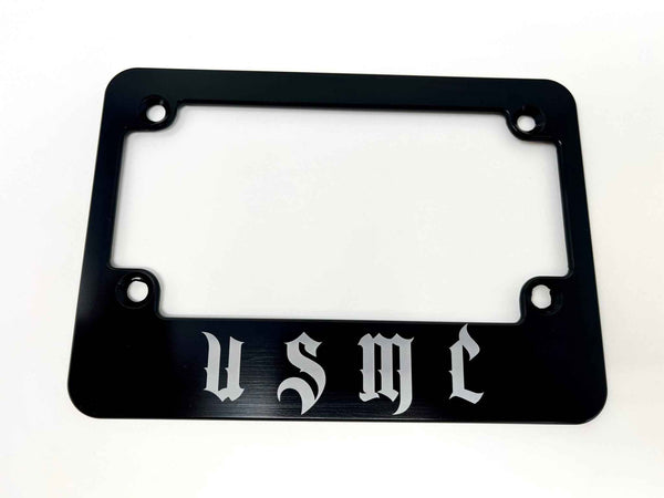 USMC Billet Aluminum Motorcycle License Plate Frame