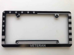 Veteran American Flag Billet License Plate Frame