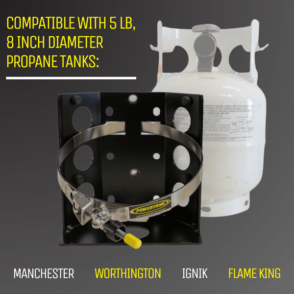 Whitney OG Bracket for 5 lb Steel Propane Tanks - HitchFire