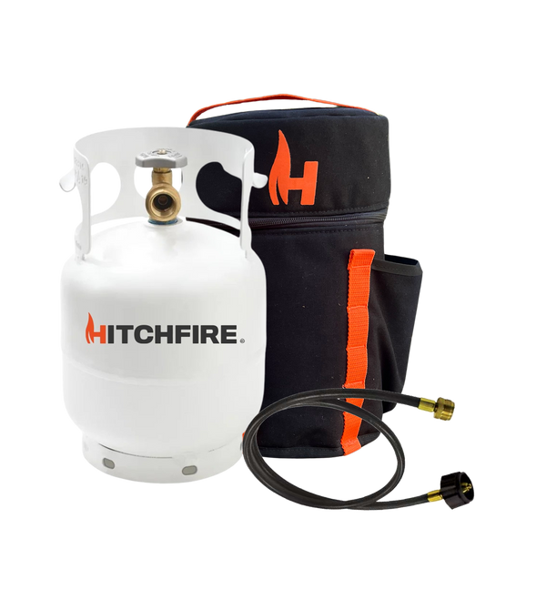 5LB Refillable Propane Tank with Optional Carrying Case & Hose